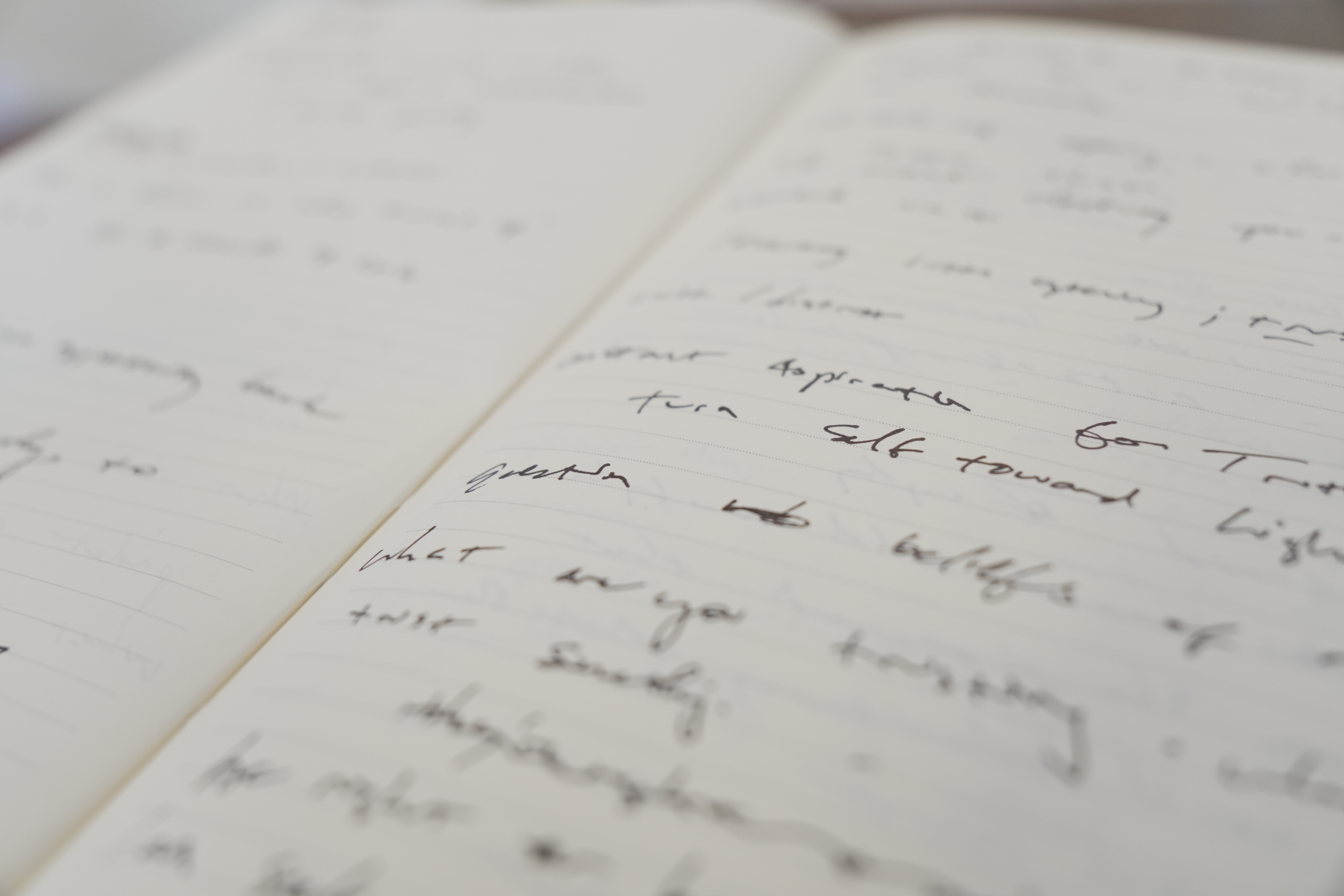 Handwritten notes and letters