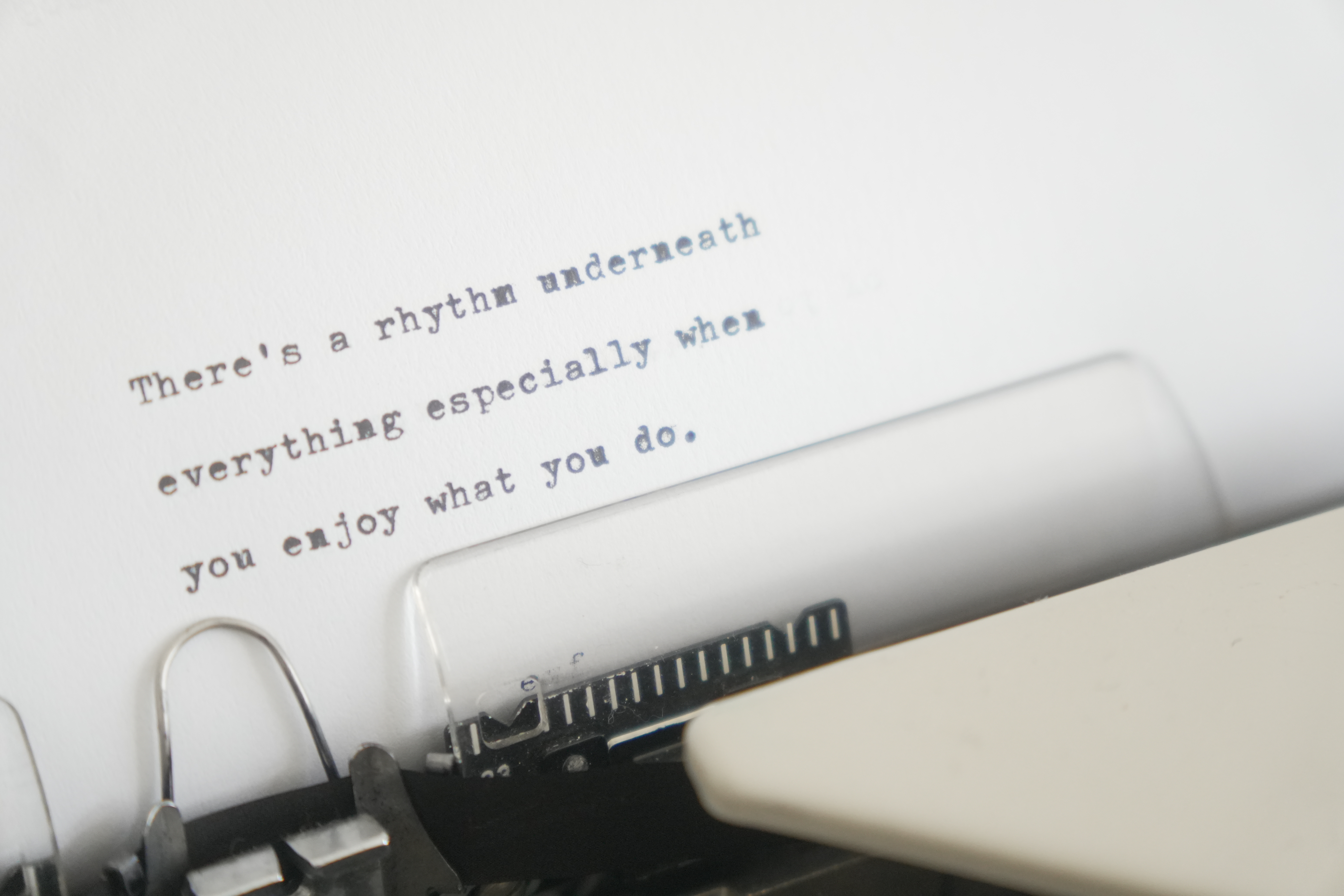 A freshly typed page